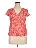 H&M Red Short Sleeve Blouse Size 14 - photo 1