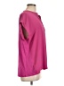 Pleione 100% Polyester Pink Short Sleeve Blouse Size L - photo 4