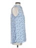 Ann Taylor LOFT 100% Polyester Blue Sleeveless Blouse Size XS - photo 4
