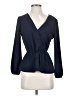 J.Crew 100% Polyester Blue Long Sleeve Blouse Size 4 - photo 1