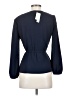 J.Crew 100% Polyester Blue Long Sleeve Blouse Size 4 - photo 2