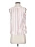 Lilla P Stripes White Sleeveless Button-Down Shirt Size S - photo 1