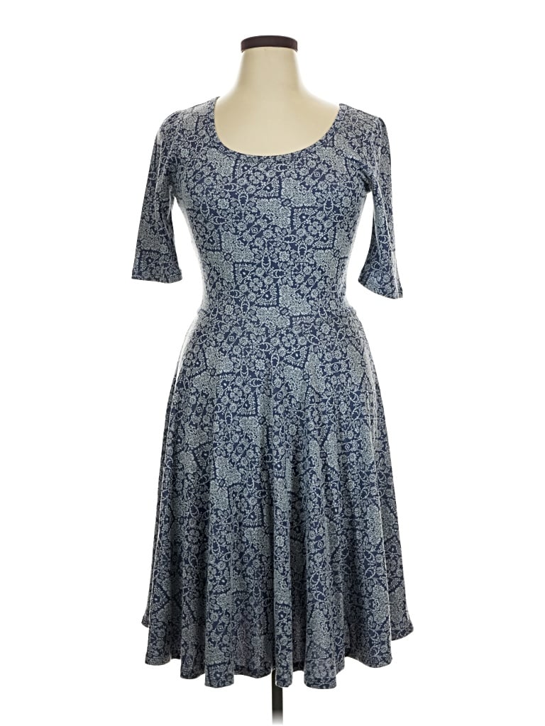 Pre-owned Lularoe Casual Dress In Blue