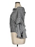 Express Houndstooth Gray Black 3/4 Sleeve Blouse Size M - photo 5