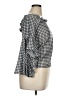 Express Houndstooth Gray Black 3/4 Sleeve Blouse Size M - photo 4