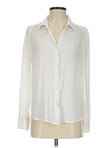 Aqua Long Sleeve Blouse (view 1)