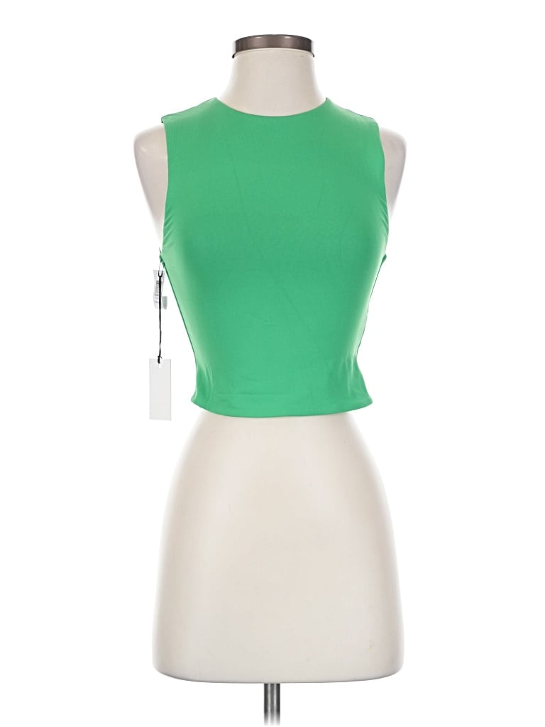 Babaton Tank Top Green Halter Neckline Tops