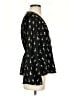Blue Rain 100% Polyester Black 3/4 Sleeve Blouse Size S - photo 4