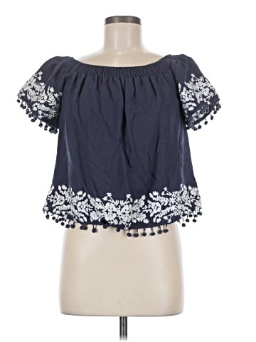 Blue Rain Short Sleeve Blouse (view 1)