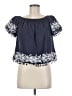 Blue Rain Blue Short Sleeve Blouse Size M - photo 1