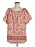 Faherty 100% Cotton Pink Short Sleeve Blouse Size M - photo 1