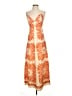 Shein 100% Polyester Tropical Orange Casual Dress Size 4 - photo 1