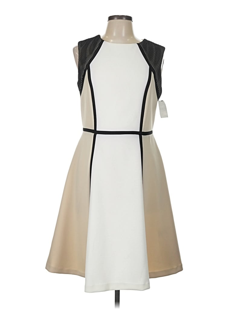 Pre-owned Sandra Darren Cocktail Dress In Ivory