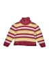 Foque Stripes Pink Turtleneck Sweater Size 5 - photo 1