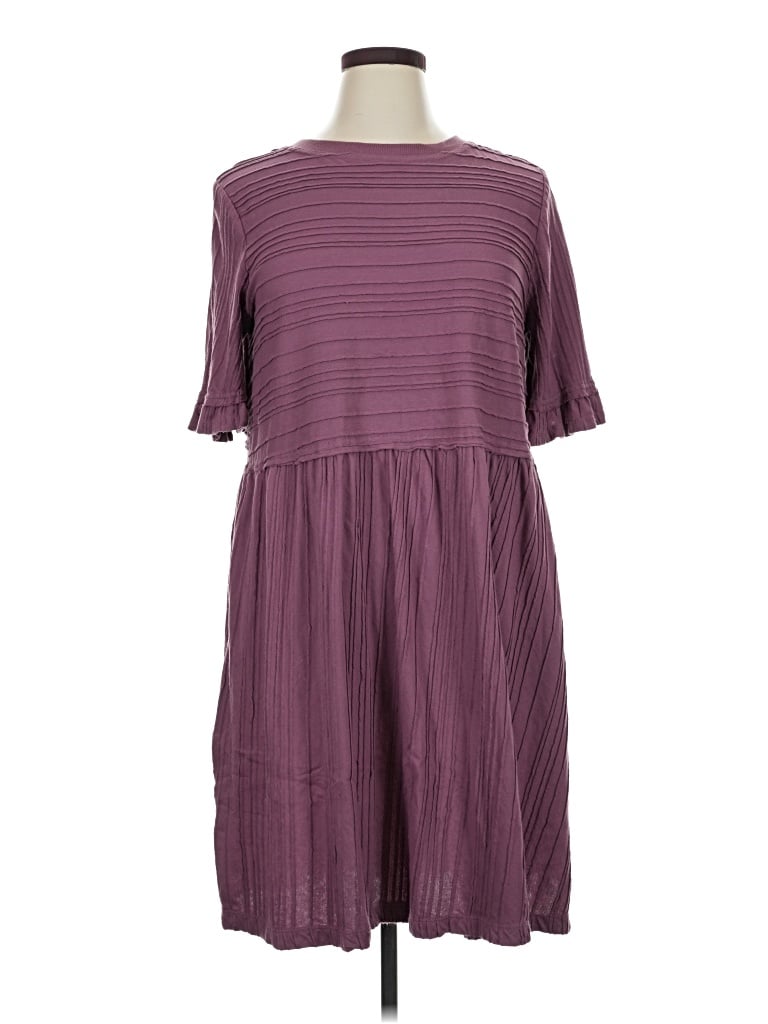 Pre-owned Terra & Sky Casual Dress In Purple
