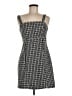 Miami 100% Polyester Houndstooth Black Casual Dress Size M - photo 1