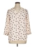 Dorothy Perkins 100% Polyester Print Ivory 3/4 Sleeve Blouse Size 14 - photo 1