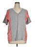 Bibi Color Block Gray Short Sleeve Top Size XL (estimated) - photo 1