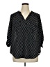 Torrid Polka Dots Black 3/4 Sleeve Blouse Size 1X Plus (1) - photo 1
