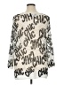 Frank Lyman Design Animal Print Silver Pullover Sweater Size XL - photo 2