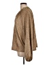 Ann Taylor LOFT 100% Polyester Metallic Gold Long Sleeve Blouse Size L - photo 5
