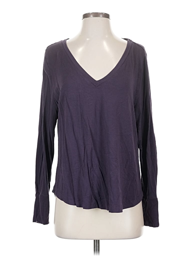 Pre-owned Soma Long Sleeve Top Purple V-neck Tops