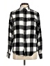 George Checkered-gingham Black Long Sleeve Button-Down Shirt Size M - photo 1
