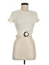 Privacy Please Ivory Short Sleeve Turtleneck Size M - photo 1