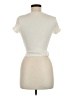 Privacy Please Ivory Short Sleeve Turtleneck Size M - photo 2