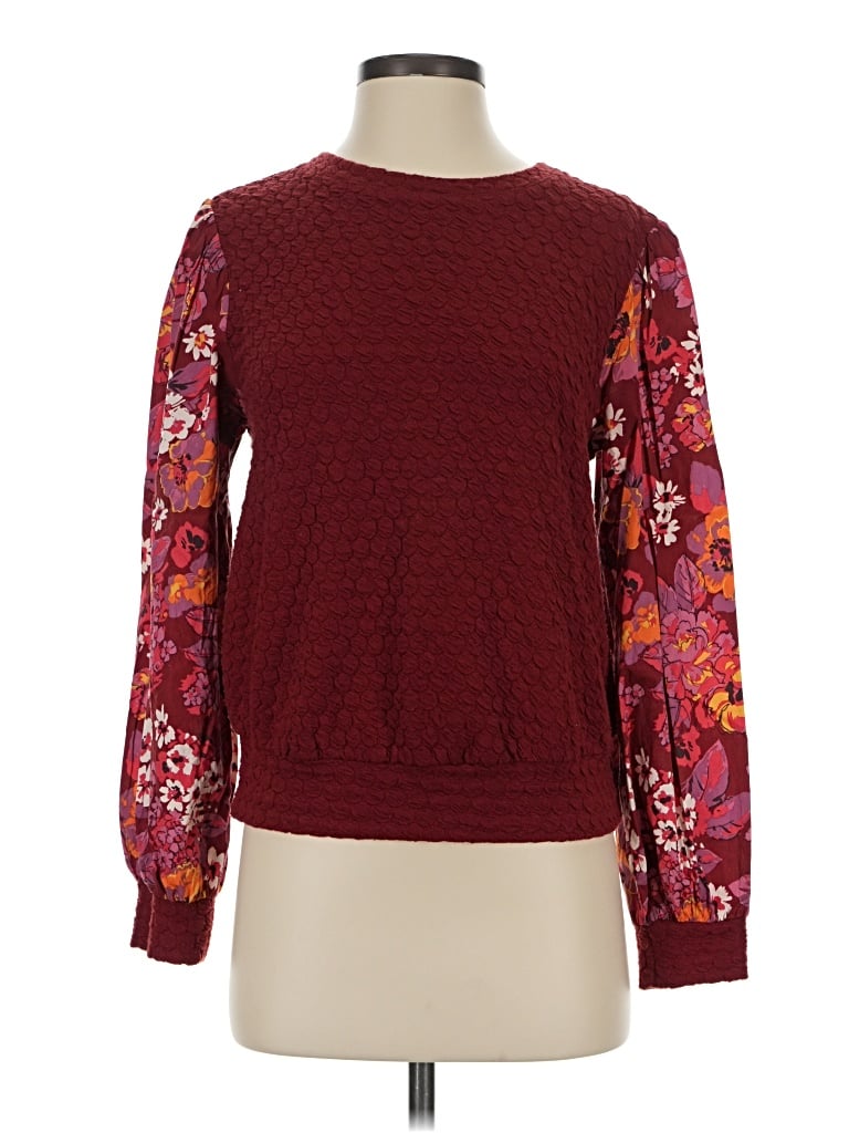 Pre-owned Porridge Long Sleeve T-shirt In Burgundy
