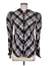 Veronica Beard 100% Cotton Plaid Gray Long Sleeve Button-Down Shirt Size 8 - photo 1