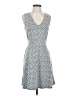 Ann Taylor LOFT Print Gray Casual Dress Size 4 - photo 1