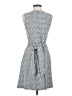 Ann Taylor LOFT Print Gray Casual Dress Size 4 - photo 2