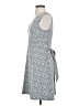 Ann Taylor LOFT Print Gray Casual Dress Size 4 - photo 5