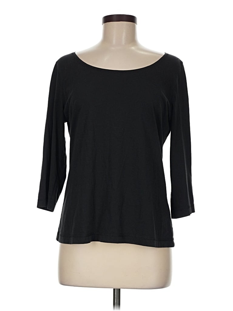 Pre-owned Purejill 3/4 Sleeve T-shirt In Black