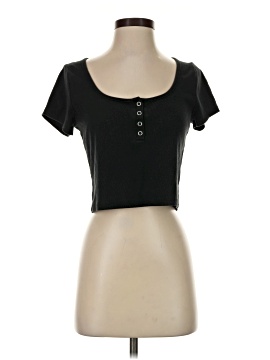 Madewell Ribbed Henley High-Crop Tee (view 1)