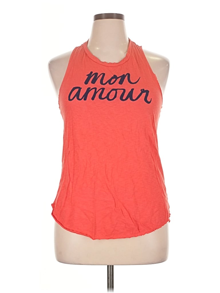Pre-owned Sundry Tank Top Orange Halter Neckline Tops