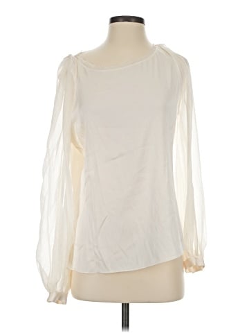 Elie Tahari Long Sleeve Silk Top (view 1)