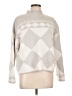 Ann Taylor Argyle Silver Turtleneck Sweater Size L - photo 1