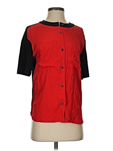 Jil Sander Navy Short Sleeve Blouse (view 1)