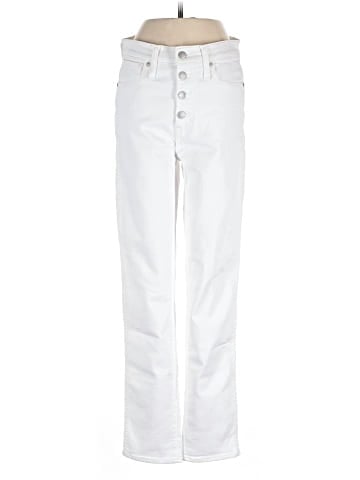 Madewell Tall Stovepipe Jeans in Pure White: Button-Front Edition (view 1)