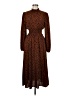Shein 100% Polyester Animal Print Brown Casual Dress Size 6 - photo 1