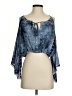 Style Rack 100% Rayon Blue 3/4 Sleeve Blouse Size S - photo 1