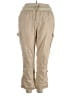 Woman Within 100% Cotton Solid Tan Cargo Pants Size 20 - photo 1