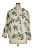 Only 100% Cotton Tropical Ivory 3/4 Sleeve Blouse Size XL - photo 1