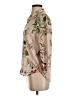 L'Agence Floral Tan 3/4 Sleeve Blouse Size S - photo 5