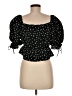 Divided by H&M Black Short Sleeve Blouse Size M - photo 2