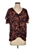 West Kei 100% Polyester Brown Short Sleeve Blouse Size S - photo 1