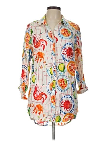 Calypso St. Barth 3/4 Sleeve Button-Down Shirt (view 1)