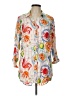 Calypso St. Barth Paisley Ivory 3/4 Sleeve Button-Down Shirt Size Lg (2) - photo 1
